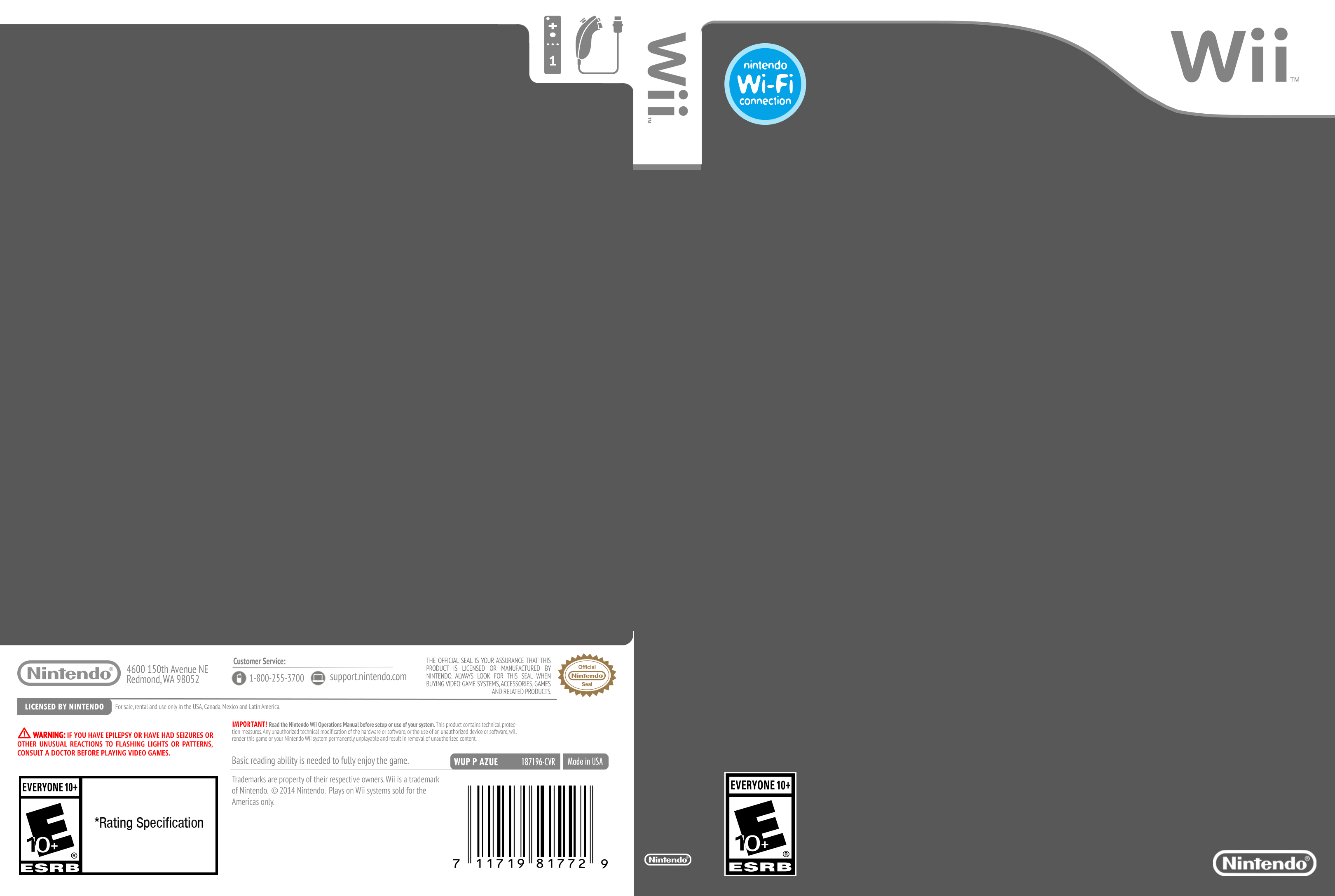 Wii Cover Template