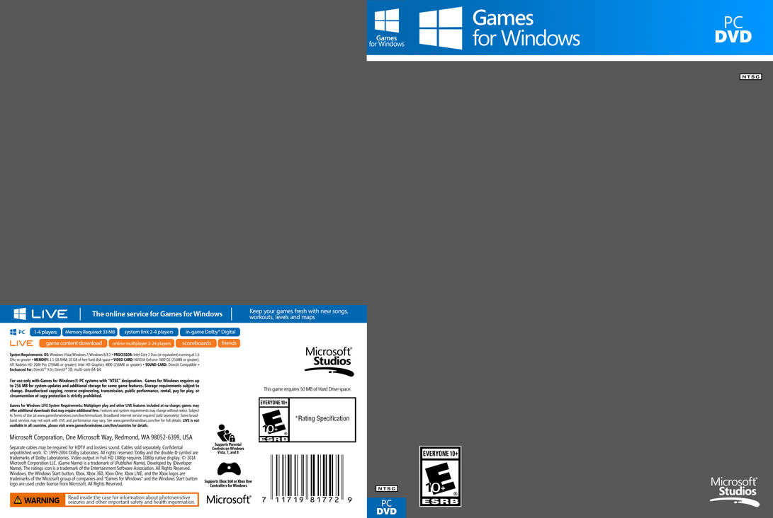 Games for Windows Cover Template by ETSChannel on DeviantArt