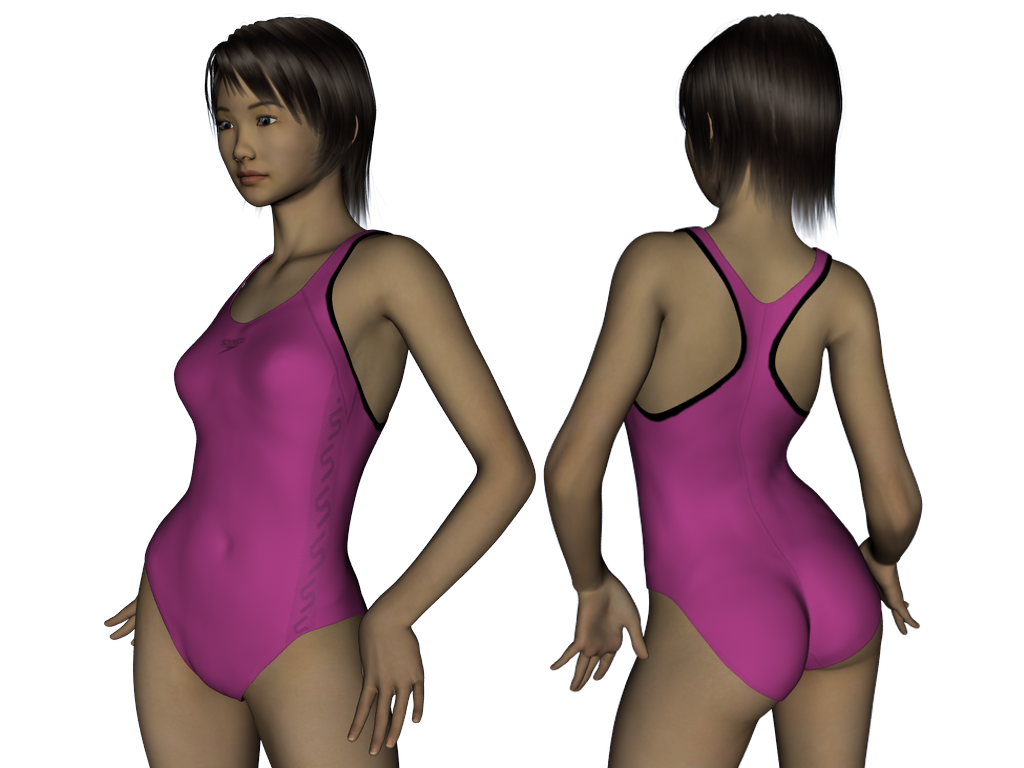 Sporty Swimsuit (Style 005) for Genesis 2 Female