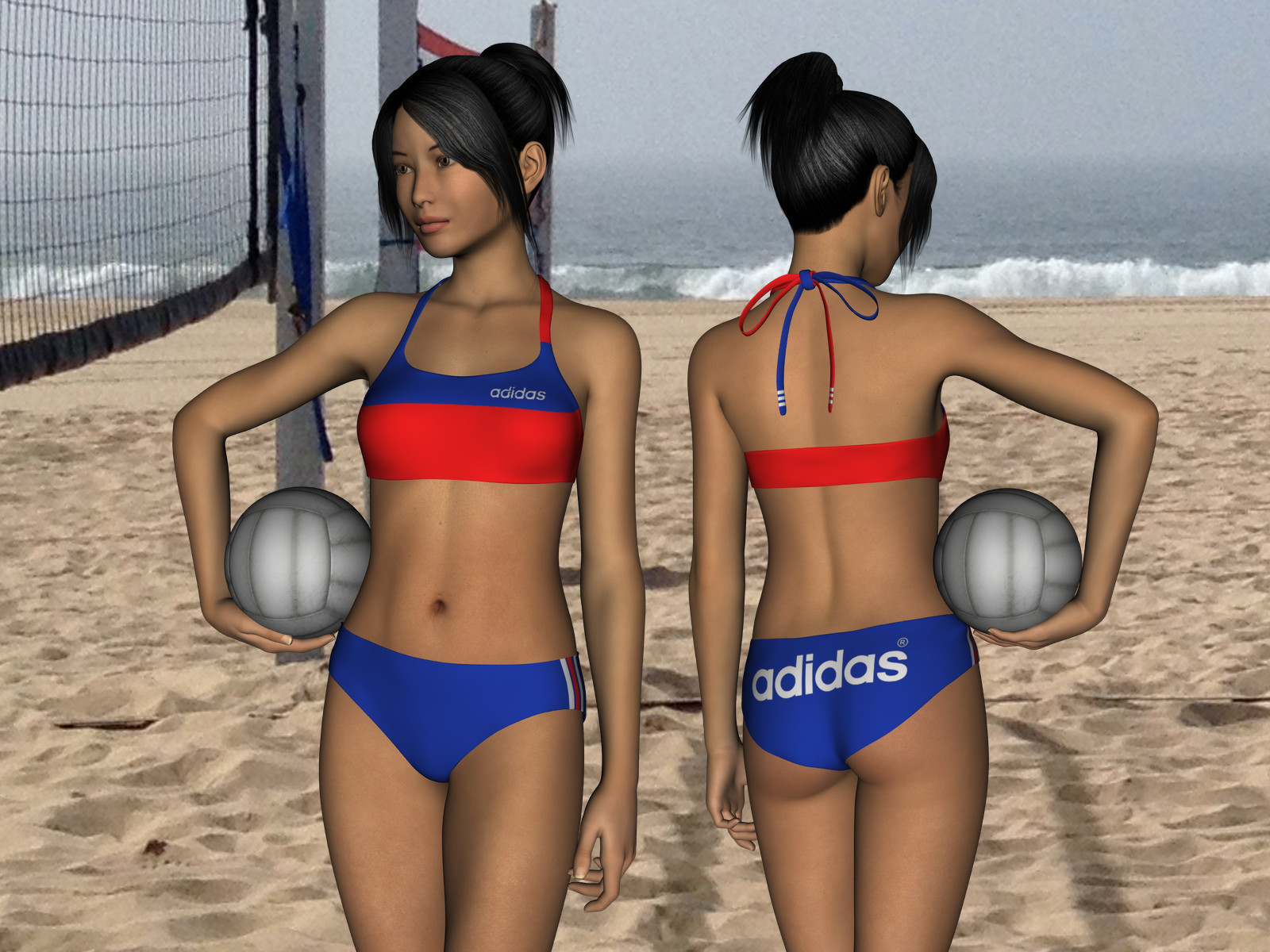 Beach Volleyball Outfit for Genesis 3 Female