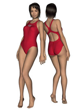 Lifeguard Swimsuit for Genesis 3 Female