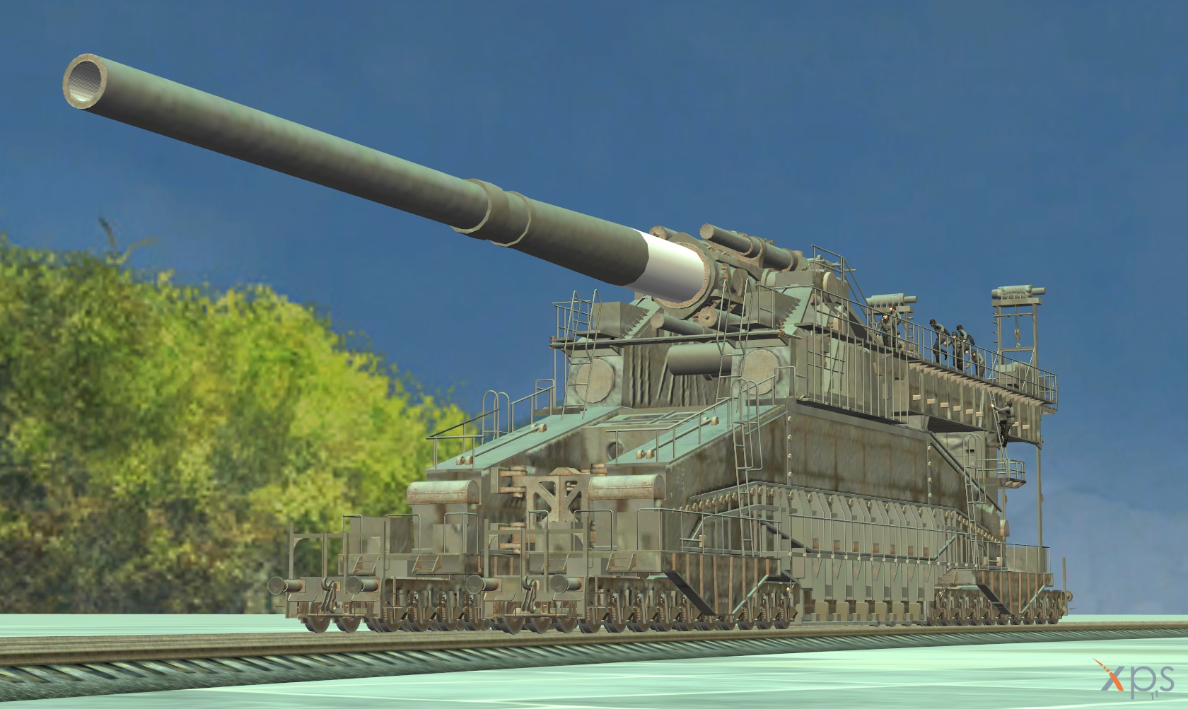 3d dora railway gun model