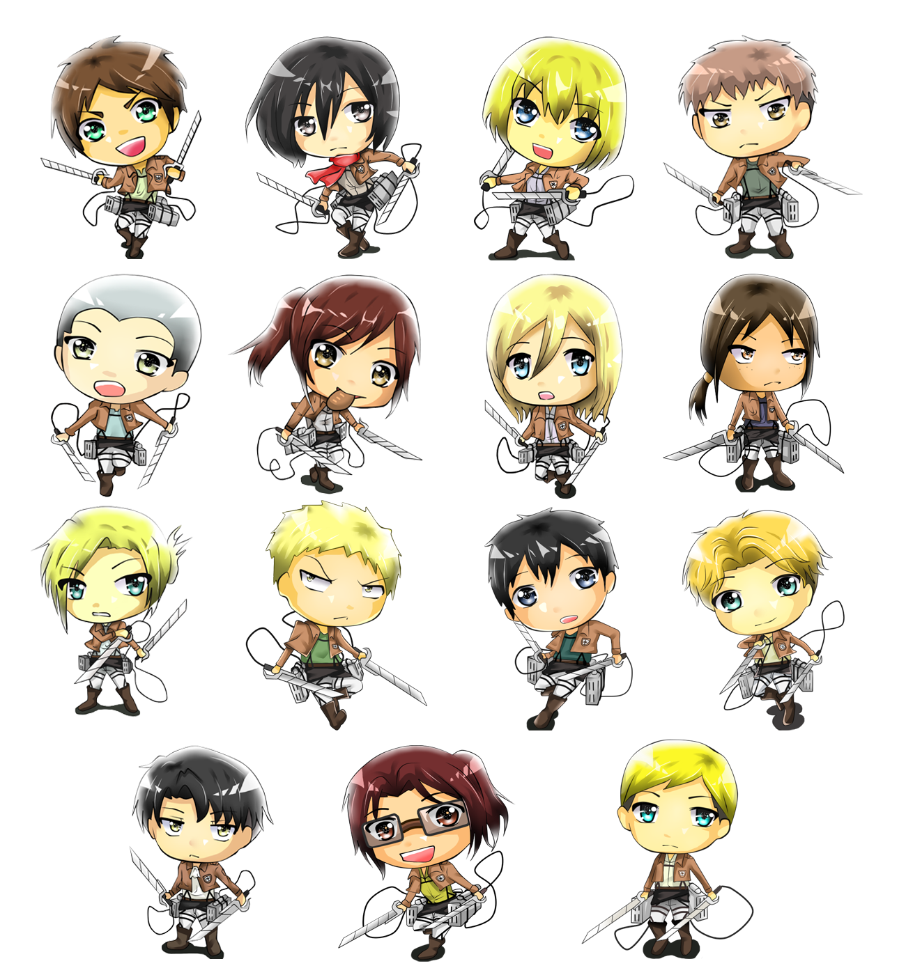 Shingeki no Kyokin_CHIBI DESKTOP ICONS!!