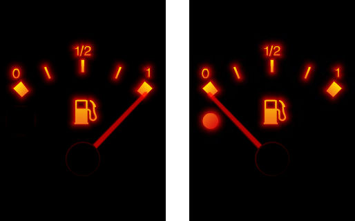 Peugeot 405 fuel indicator