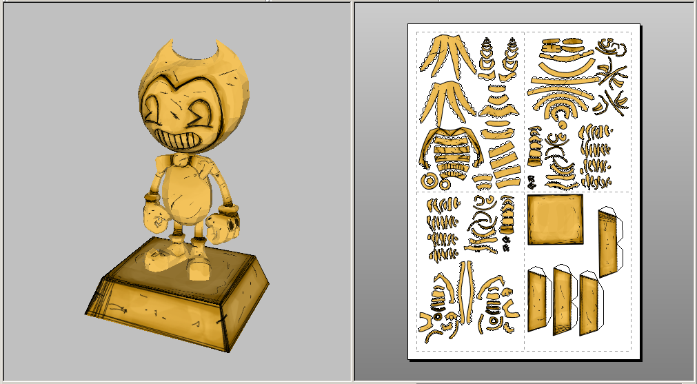 Bendy Statue Papercraft.