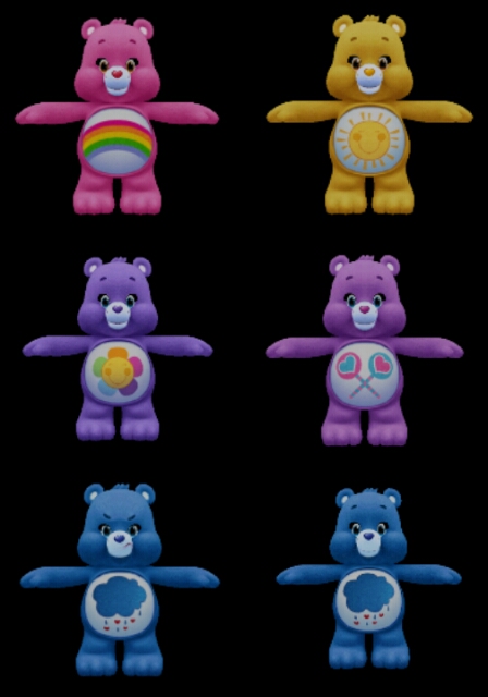 Carebears 3d pack by SmakkoHooves on 