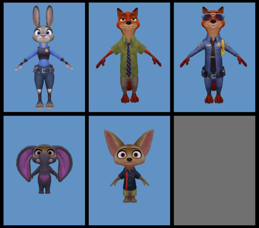 T-pose 3d cat model for game development or animation ,tall , good body  shape , wearing summer clothes and funny face , like zootopia characters