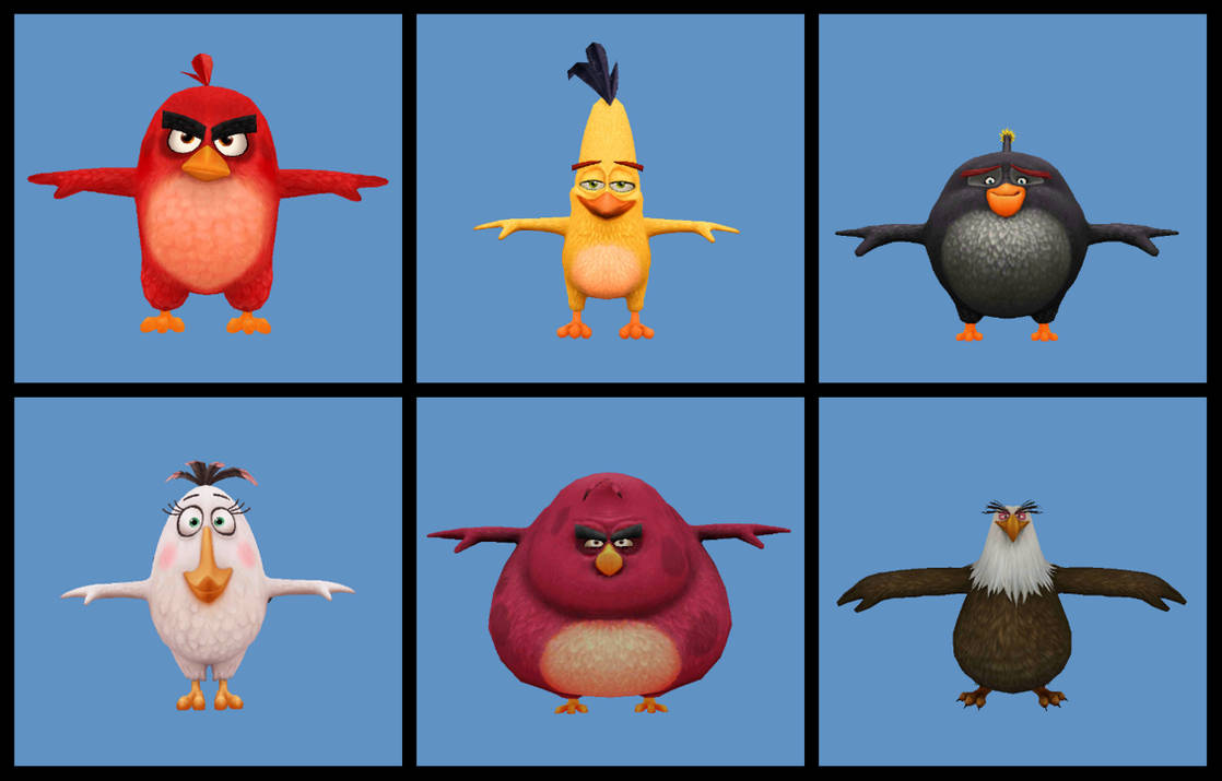 Angry Birds Movie - Main Birds 3D Models by SmakkoHooves on DeviantArt