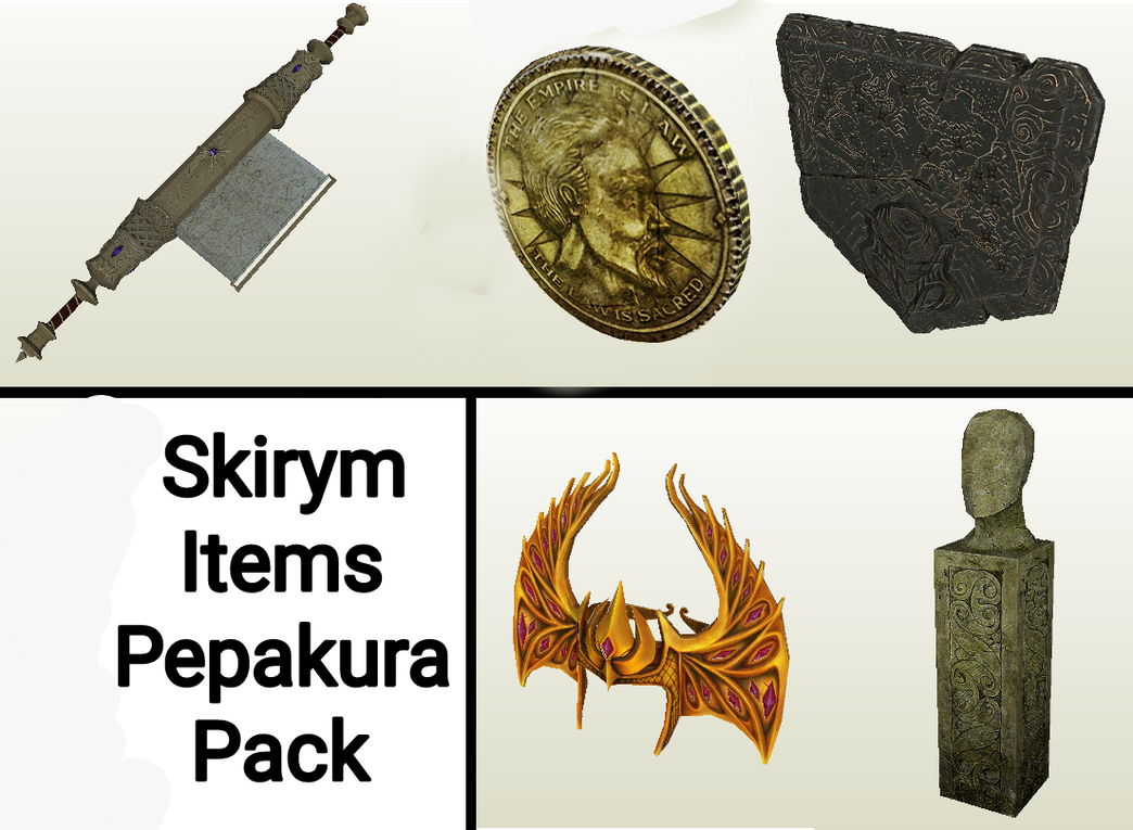 Skyrim Pepakura items Pack by SmakkoHooves on DeviantArt