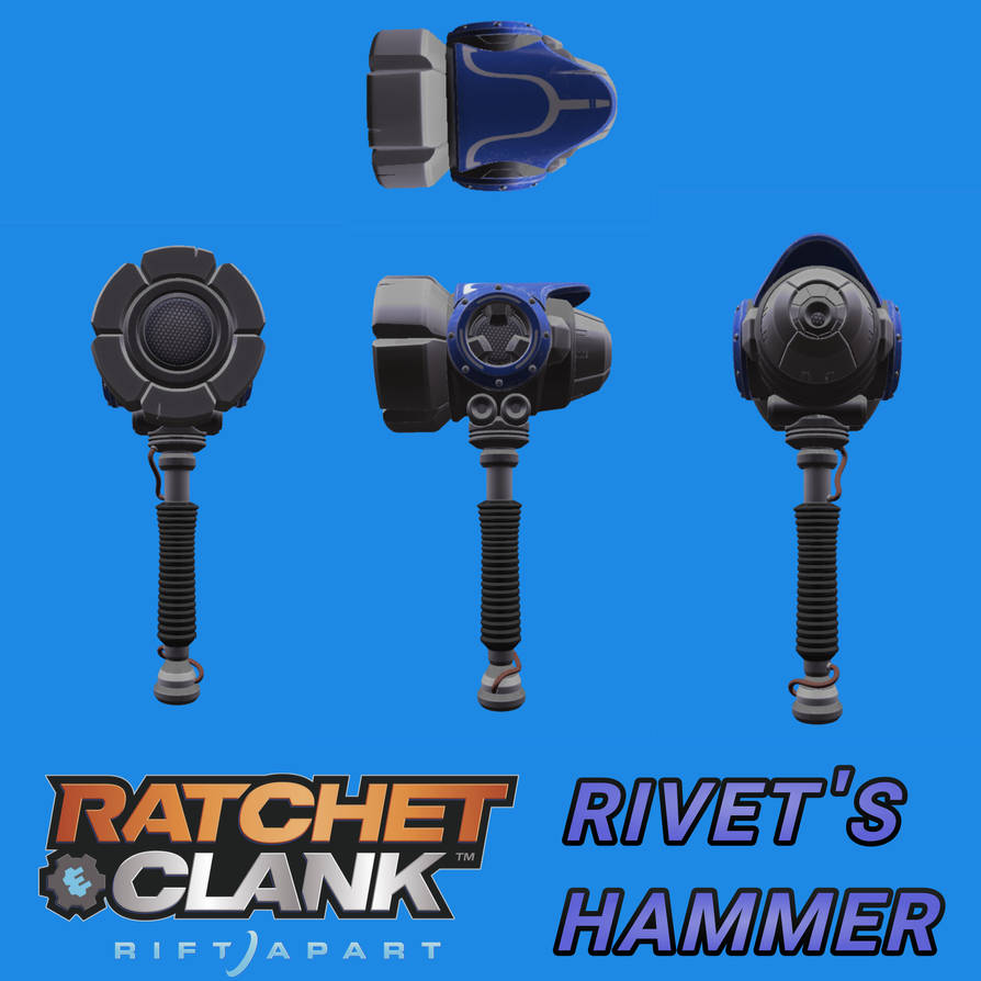 Ratchet Clank Rift apart Rivet's Hammer 3D model by SmakkoHooves on