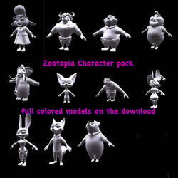 Zootopia 3D Models Characters pack 4 (RC)