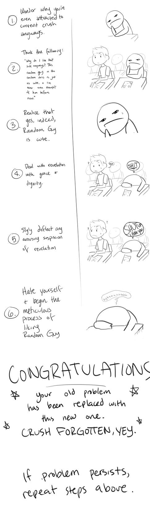 How To Forget A Crush In 6 Steps By Tuxedough On Deviantart You are not the first or the last person to try to figure out how to get over a crush. forget a crush in 6 steps by tuxedough