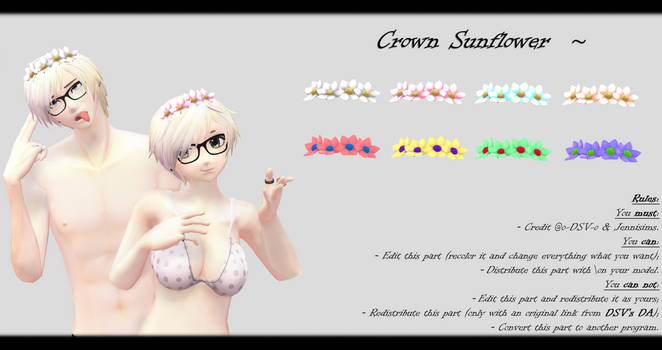 [MMD] Crown Sunflower DL ~