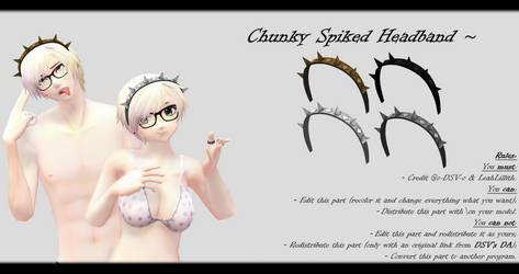 [MMD] Chunky Spiked Headband DL ~