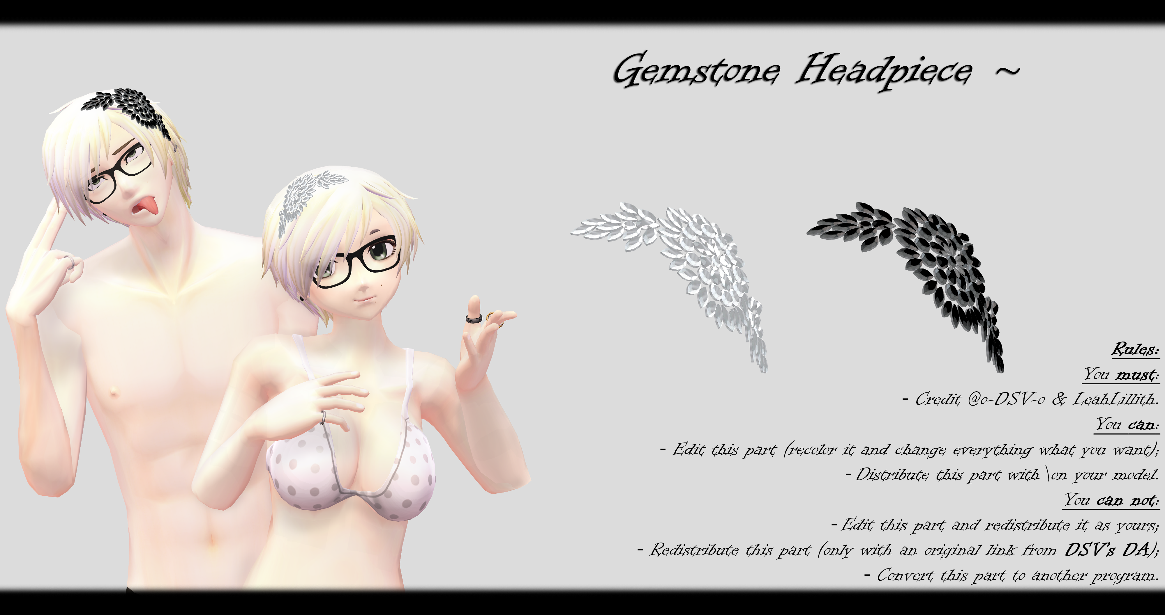 [MMD] Gemstone Headpiece DL ~