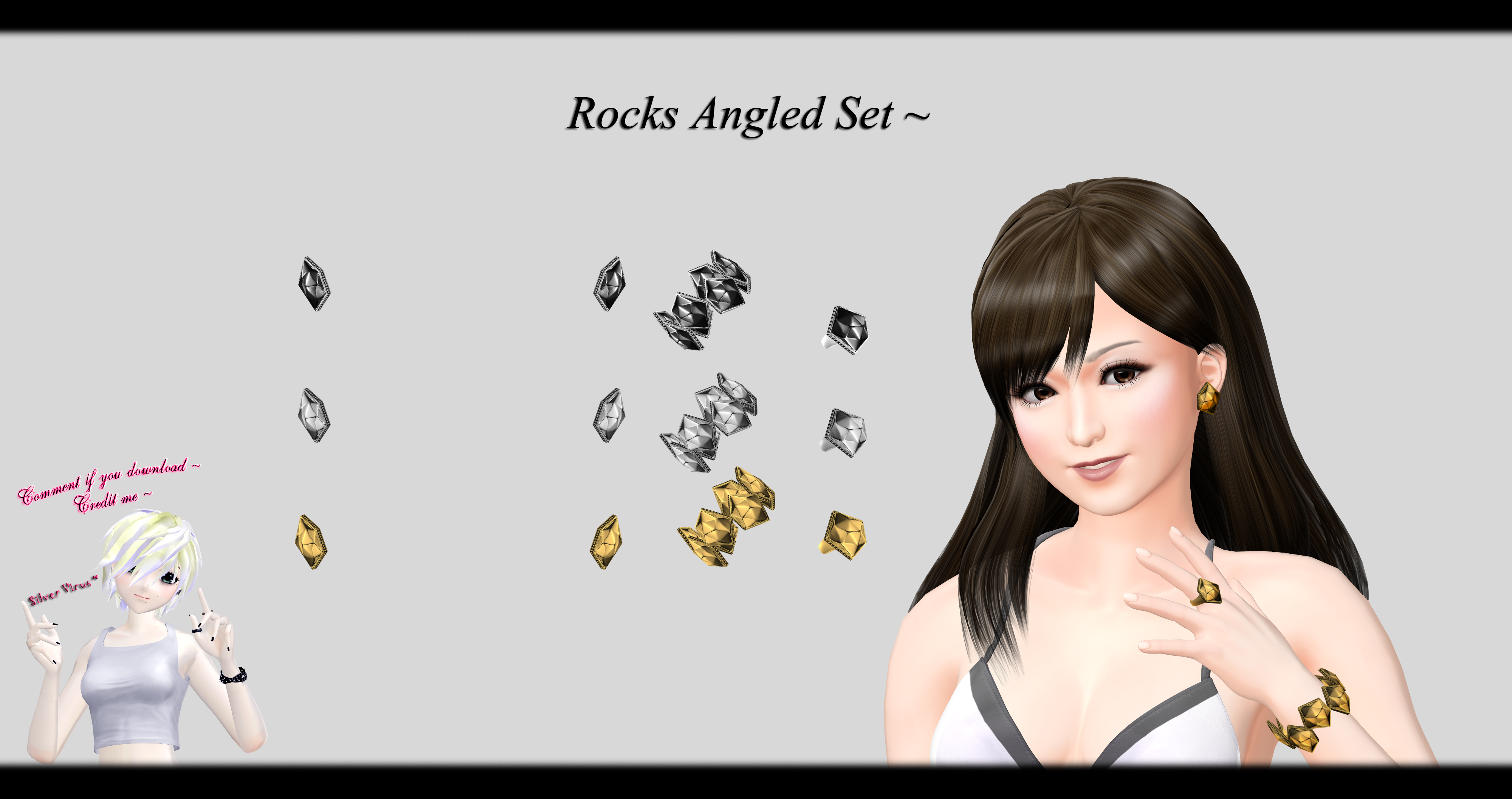 [MMD] Rocks Angled Set DL ~ by o-DSV-o on DeviantArt
