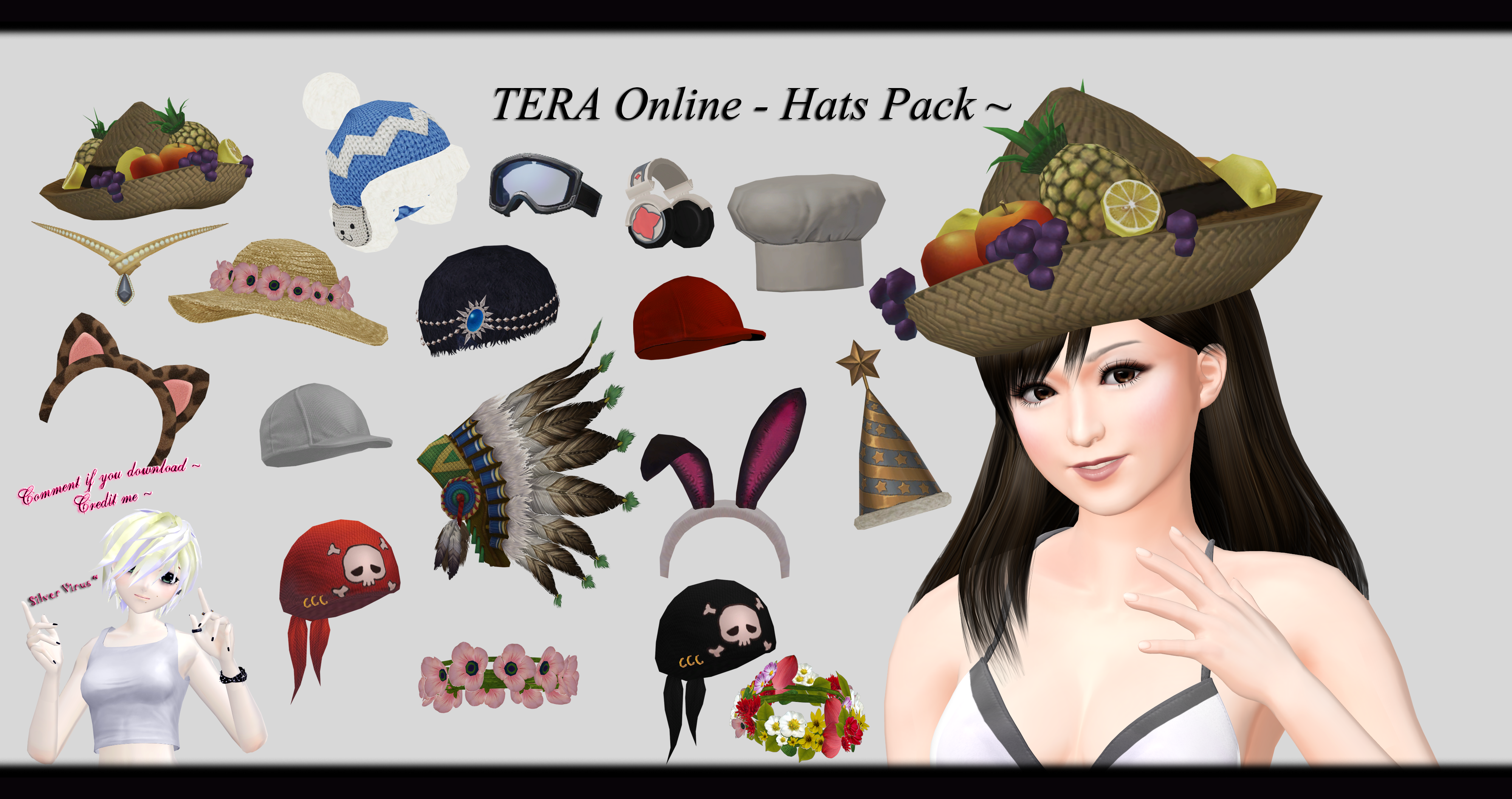 [MMD] TERA Online - Head Accessories Pack DL ~ by o-DSV-o on DeviantArt