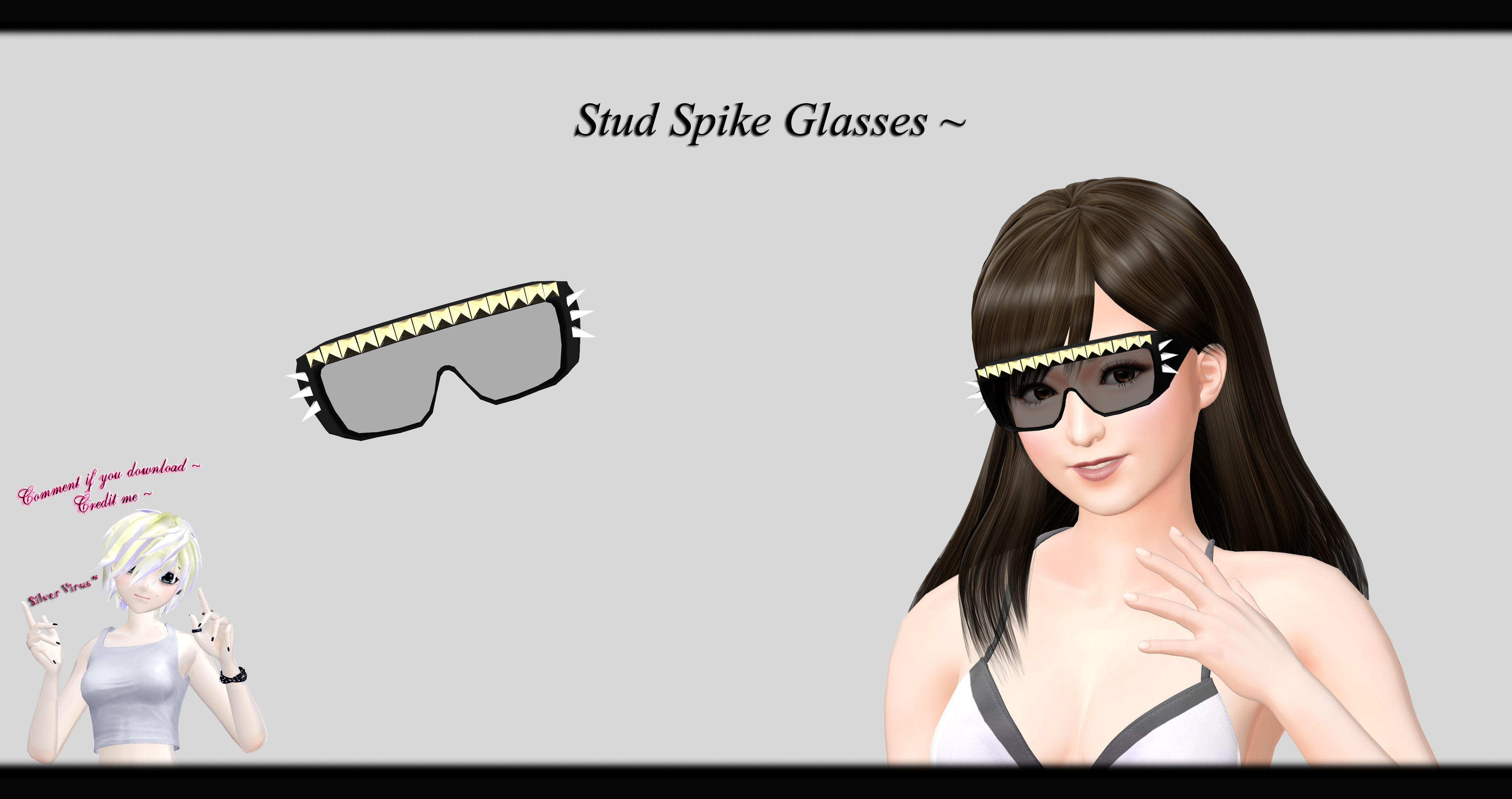 [MMD] Stud Spike Glasses DL ~ by o-DSV-o on DeviantArt