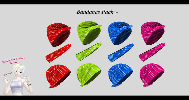 [MMD] Bandanas Pack DL ~