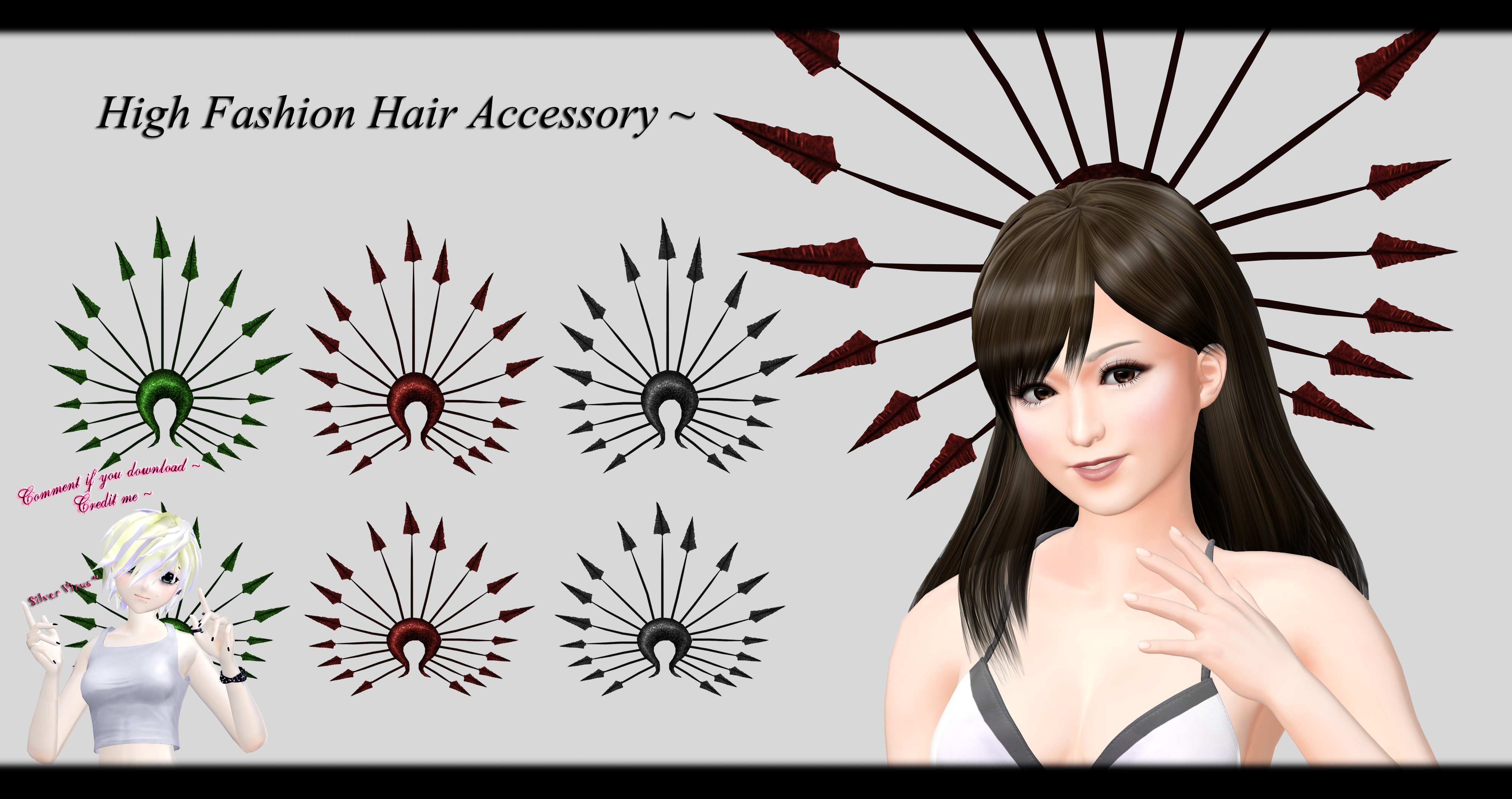 [MMD] High Fashion Hair Accessory DL ~ by o-DSV-o on DeviantArt