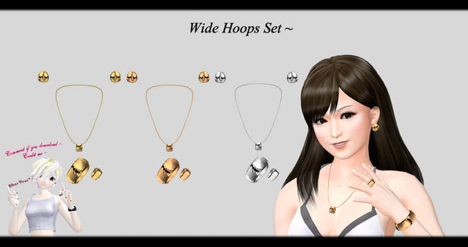 [MMD] Wide Hoops Set DL ~