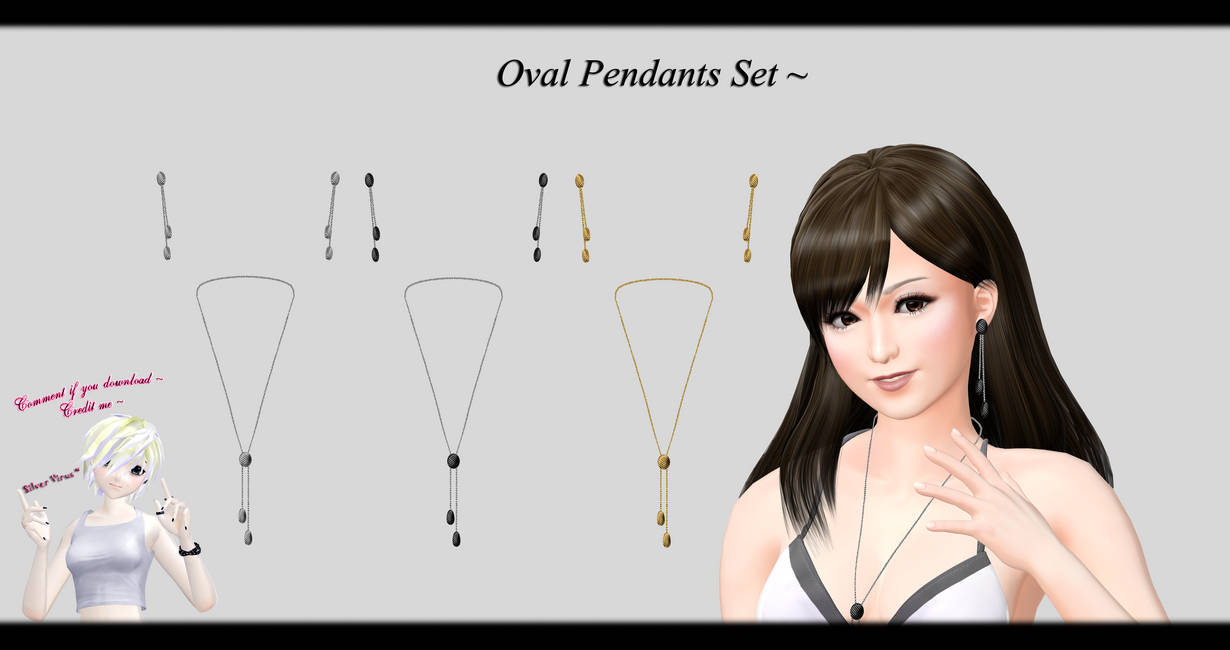 [MMD] Oval Pendants Set DL ~ by o-DSV-o on DeviantArt