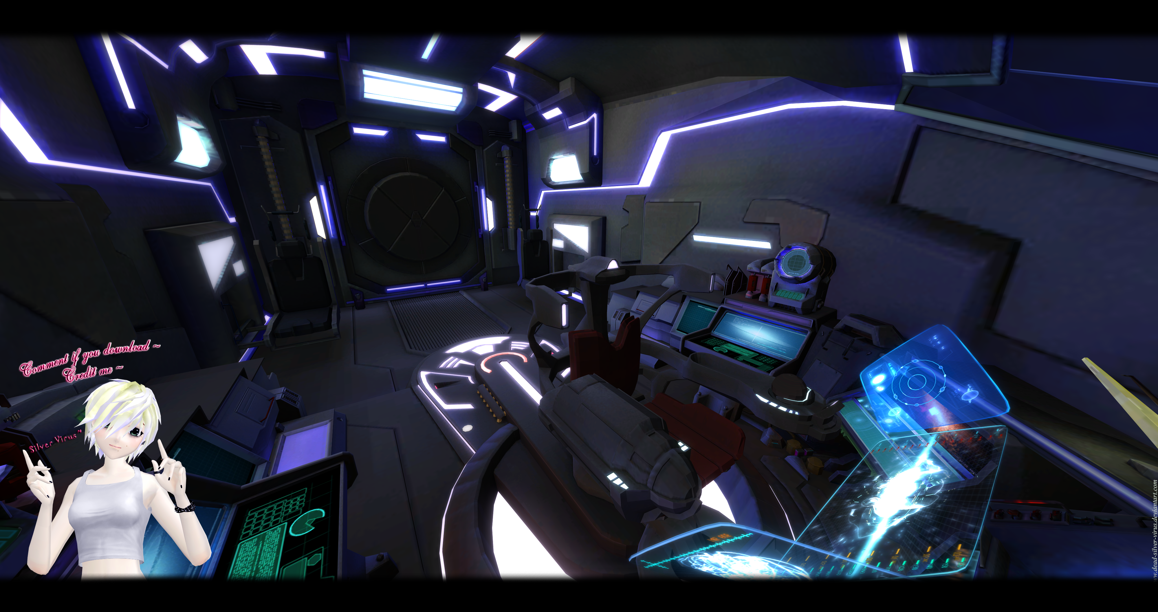 Mmd Metroid Other M Ship Interior Dl By O Dsv O On