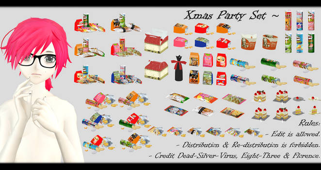 [MMD] Xmas Party Set DL ~