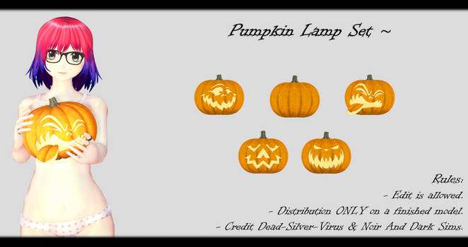 [MMD] Pumpkin Lamp Set DL ~
