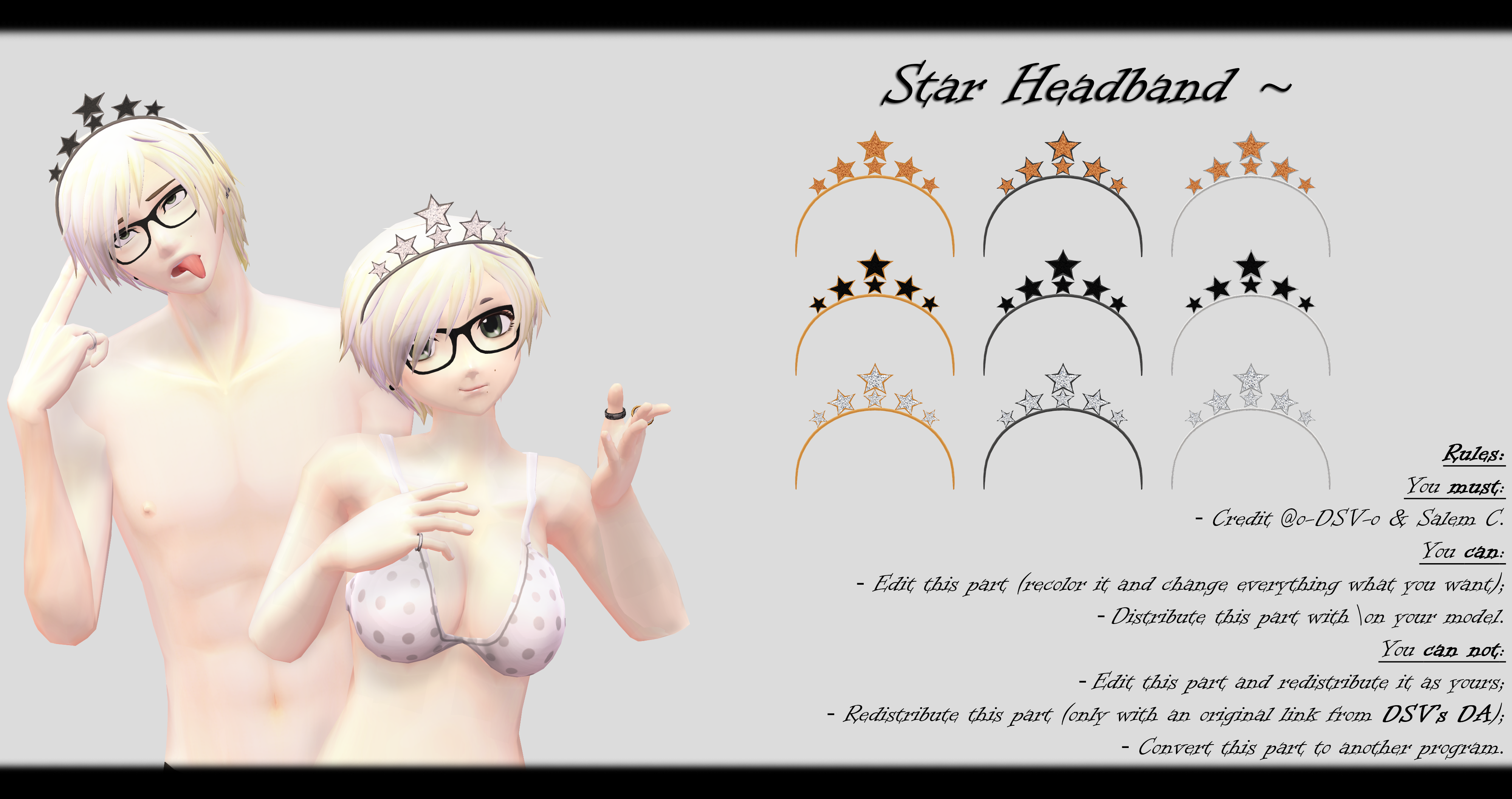 [MMD] Star Headband DL ~