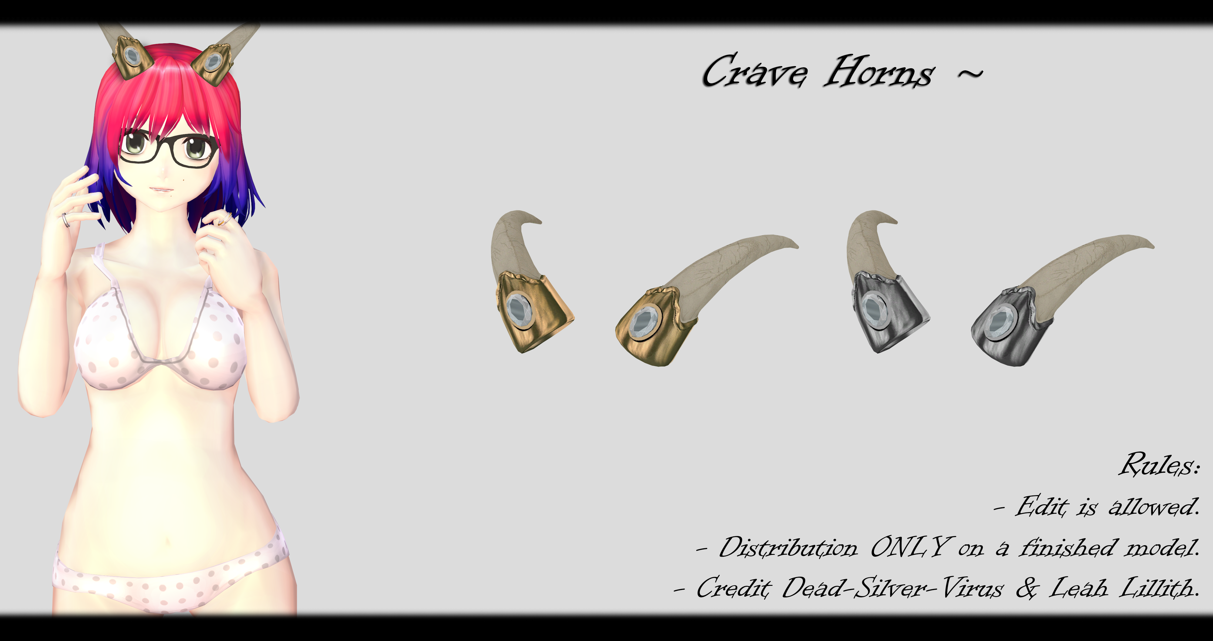 [MMD] Crave Horns DL ~