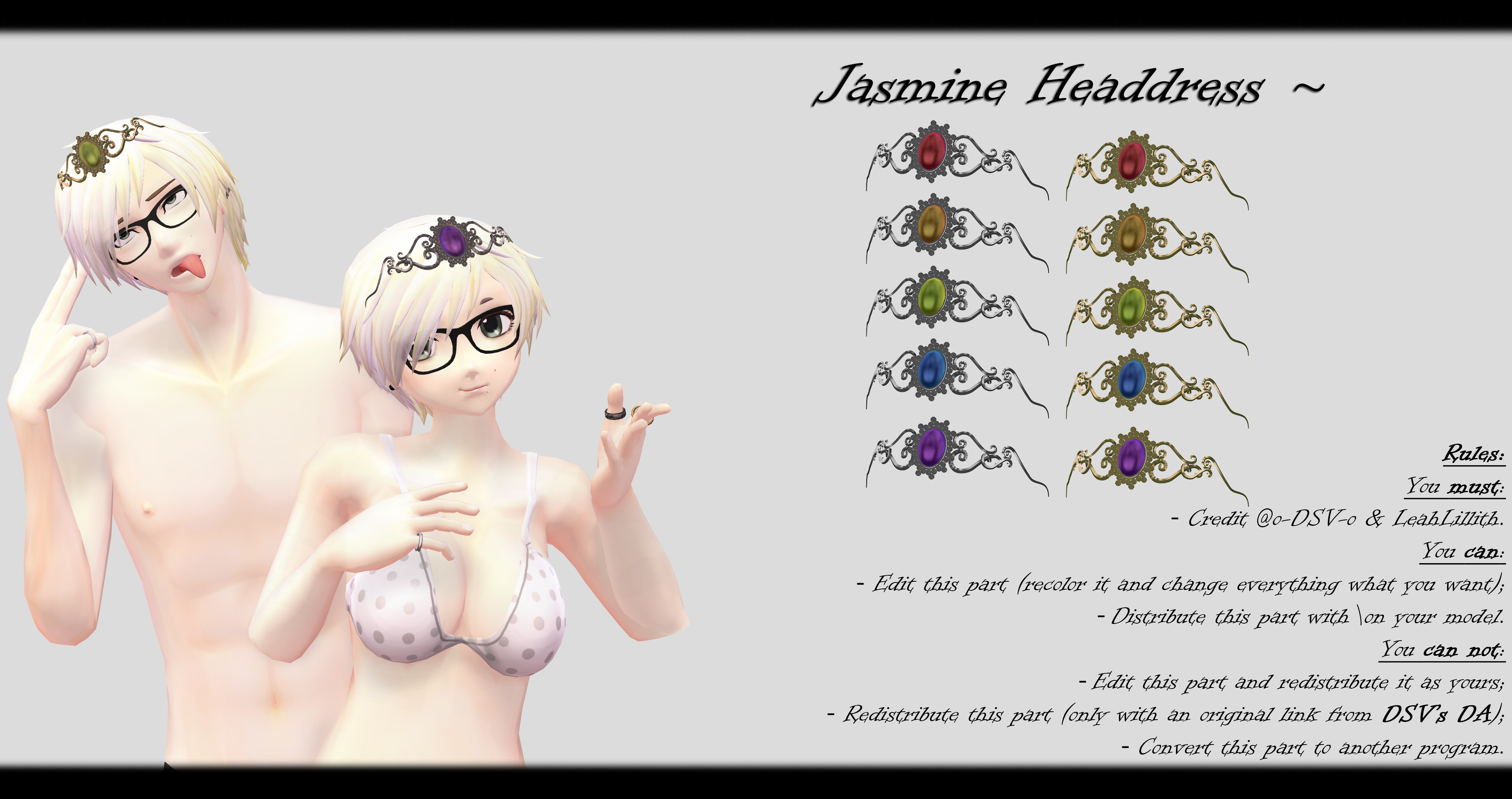 [MMD] Jasmine Headdress DL ~