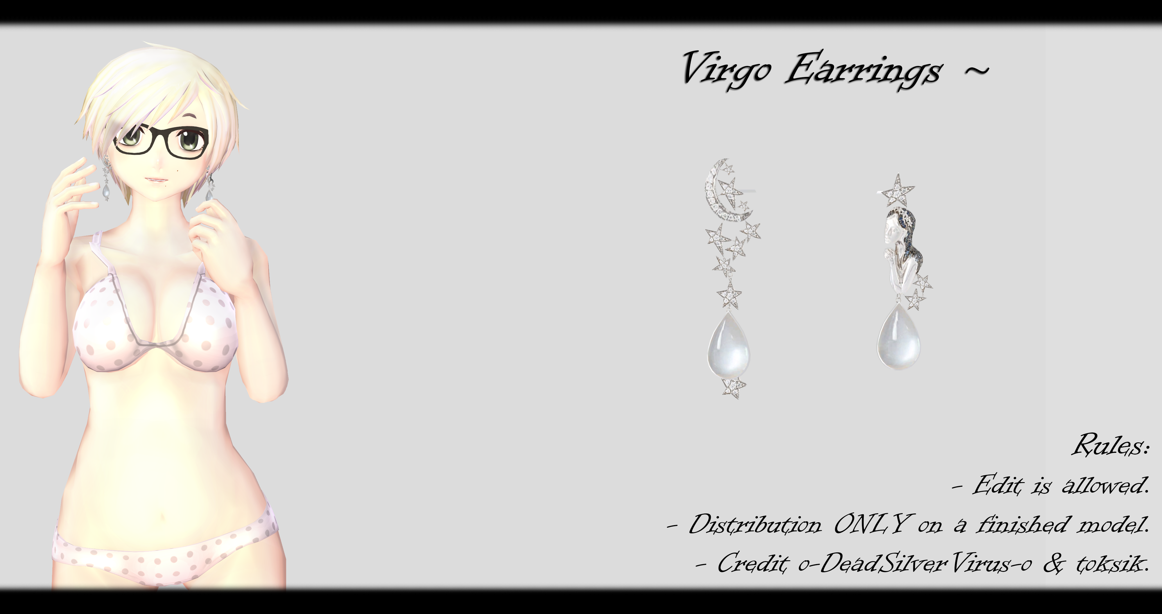 [MMD] Virgo Earrings DL ~