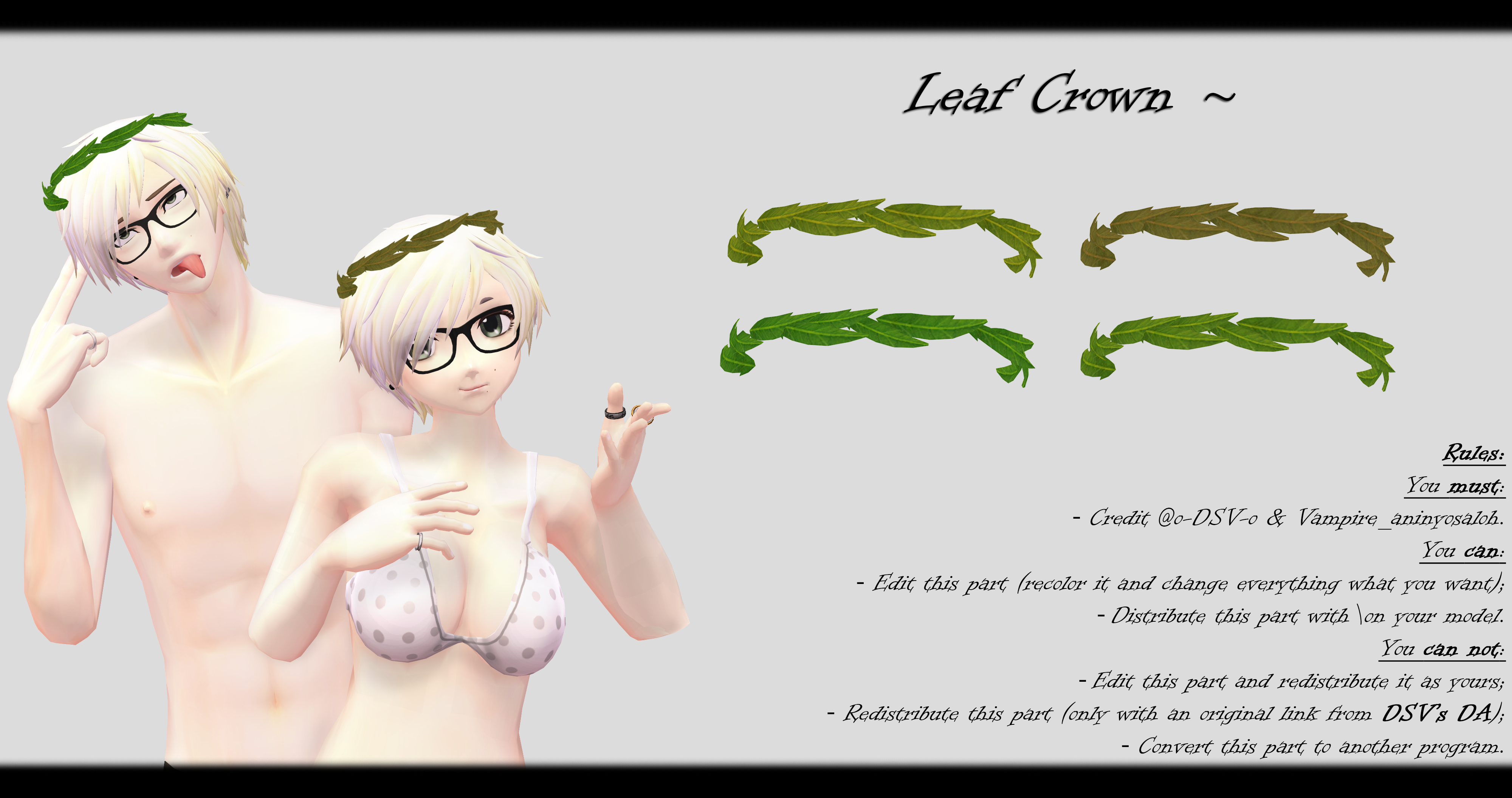 [MMD] Leaf Crown DL ~