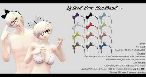 [MMD] Spiked Bow Headband DL ~