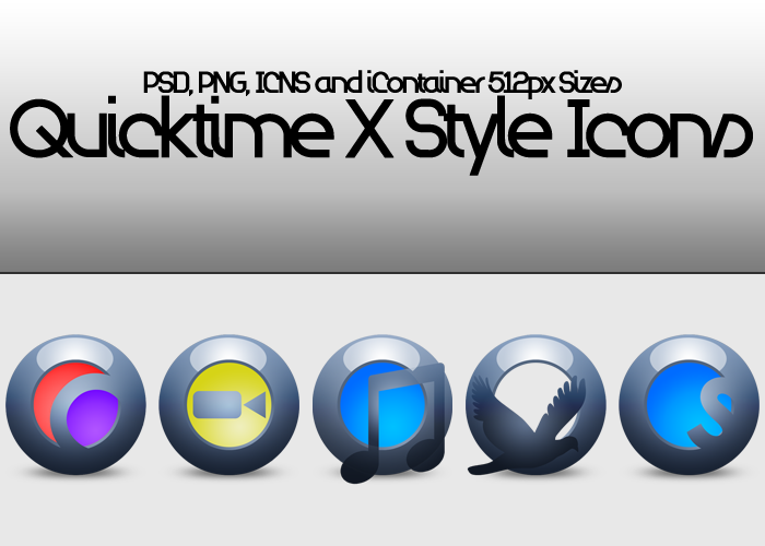 Quicktime X Style Icons