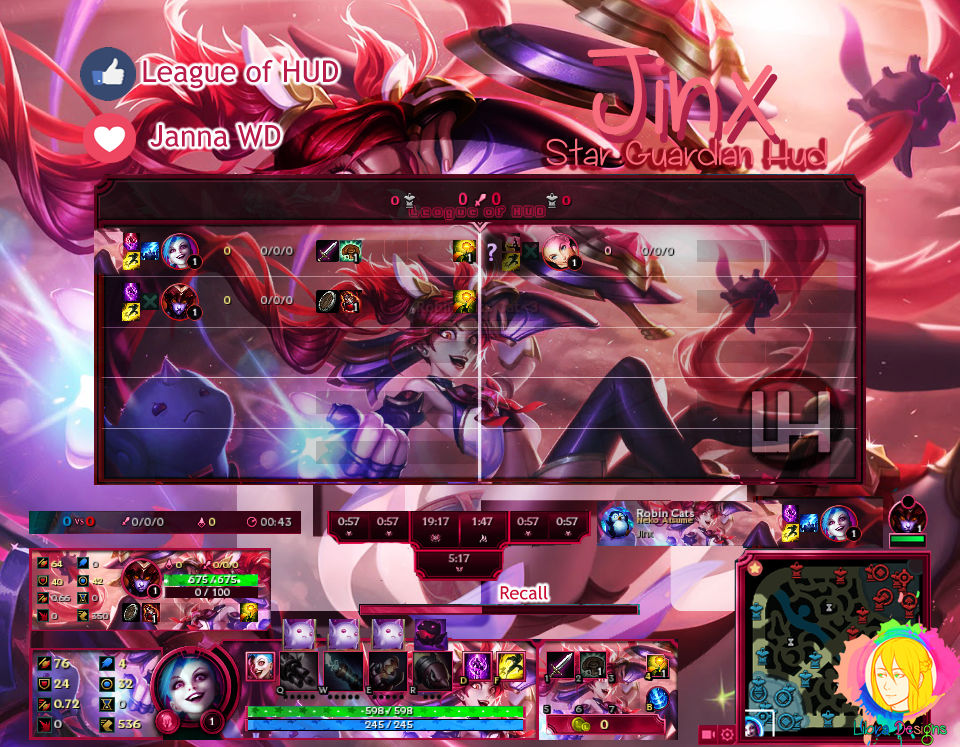 Jinx Star Guardian HUD by LeagueOfHud on DeviantArt