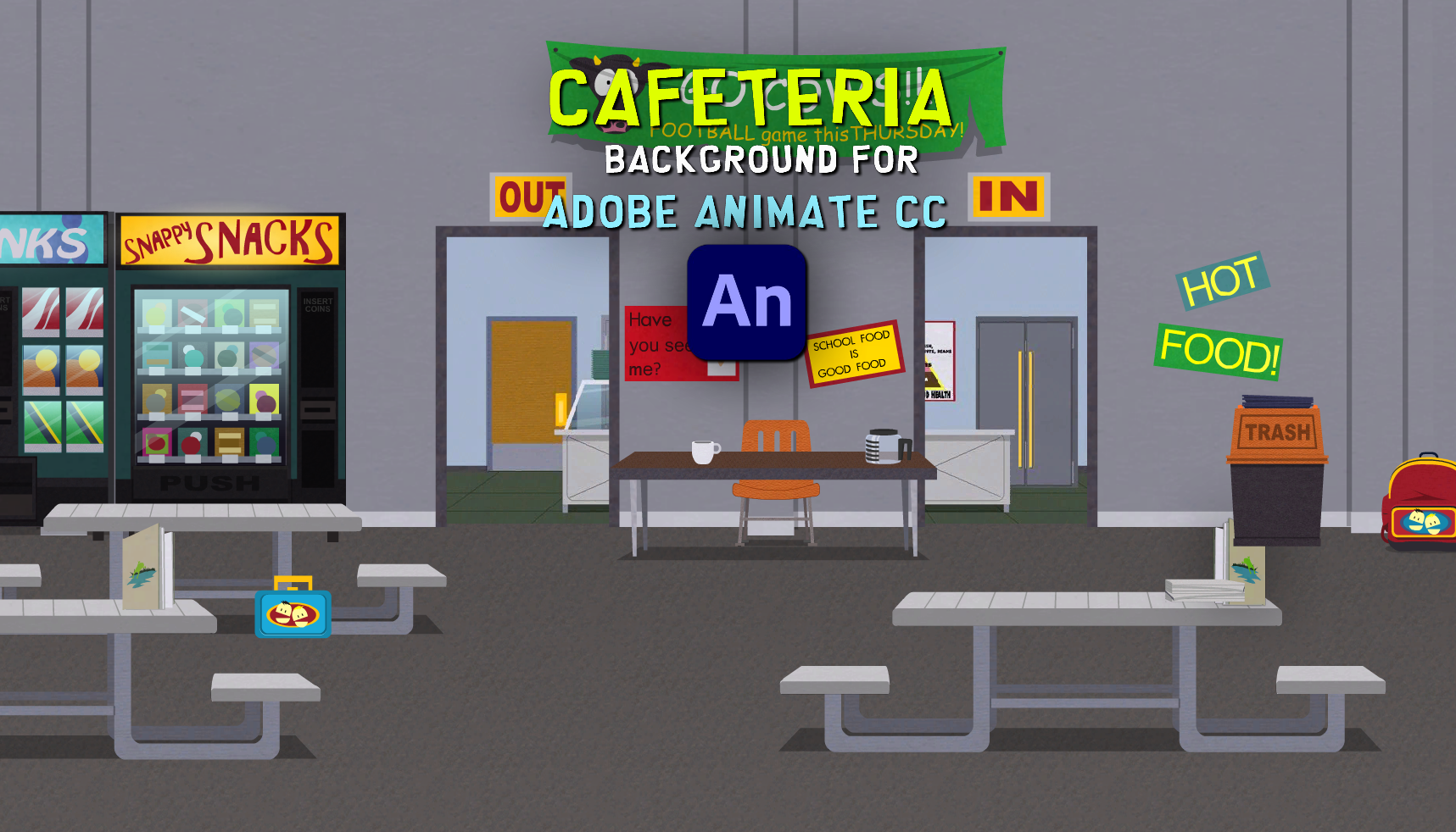 South Park Backgrounds: Cafeteria by cartman1235 on DeviantArt
