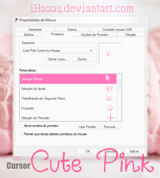 Cursor Cute Pink