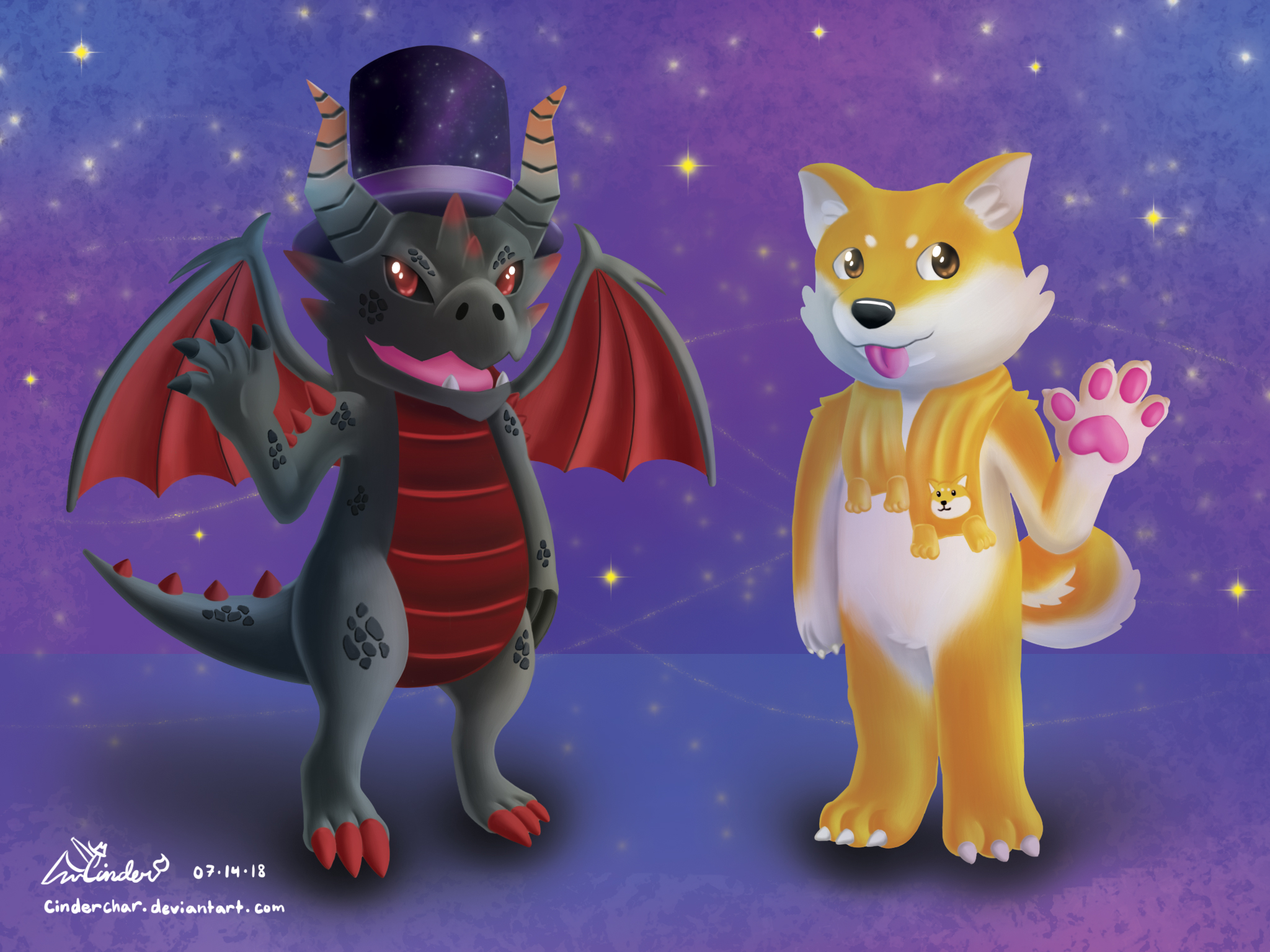 Dragon And Doge Roblox Avatars By Cinderchar On Deviantart - what hats go with doge roblox