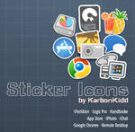 Handbrake/iPhoto/Logic/Chrome+More Sticker Icons
