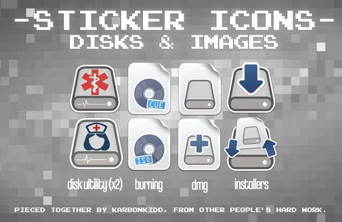 DMG/Image/HDD System Sticker Icons