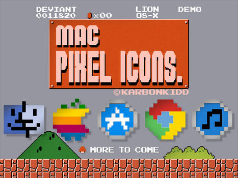 8-Bit Mountain Lion Pixel Icons 1024x1024 *DEMO*