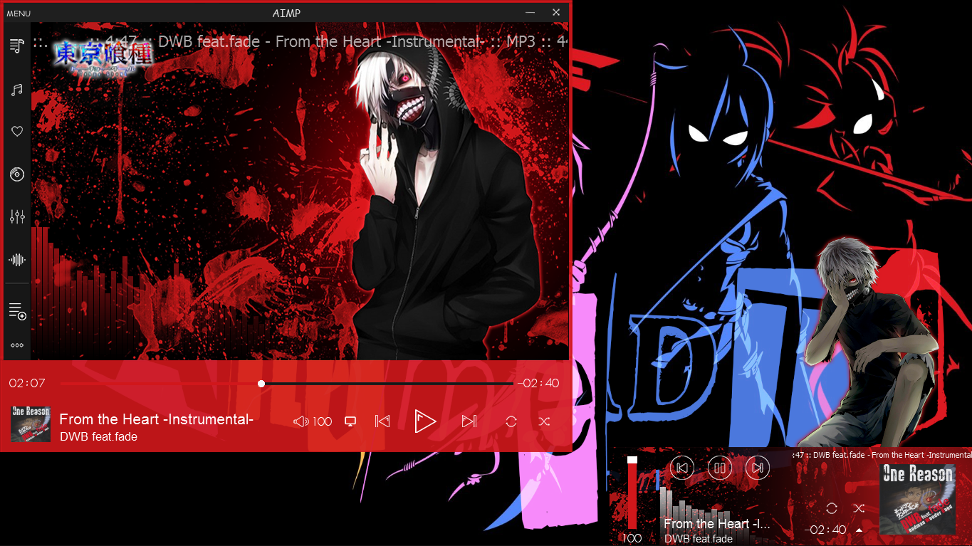 Desukaskin V2 3 Aimp4 Skin Ken Kaneki By Neardth On Deviantart