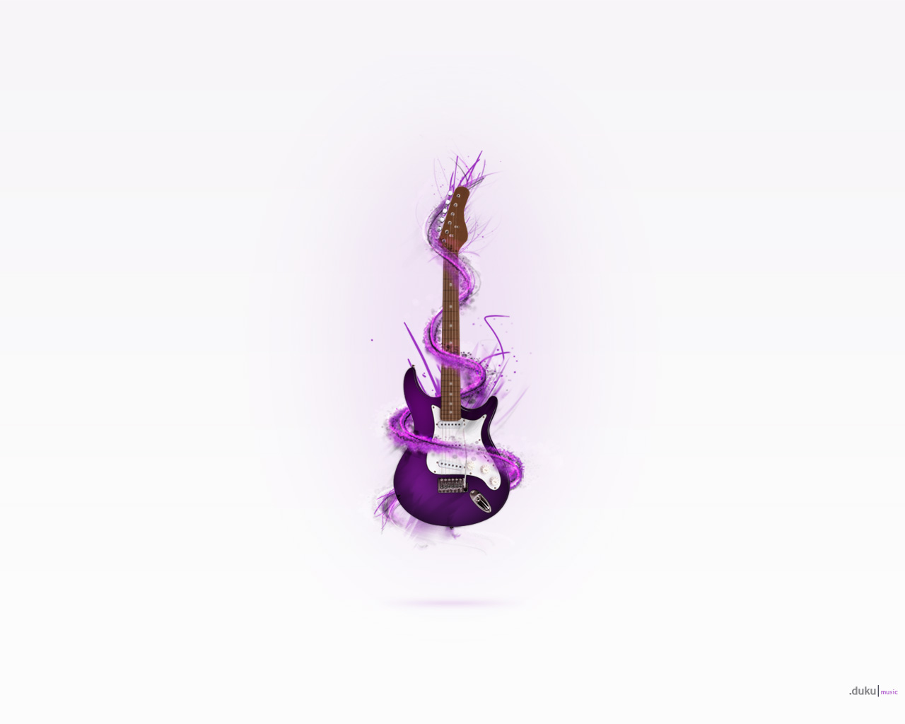 White guitar wallpaper