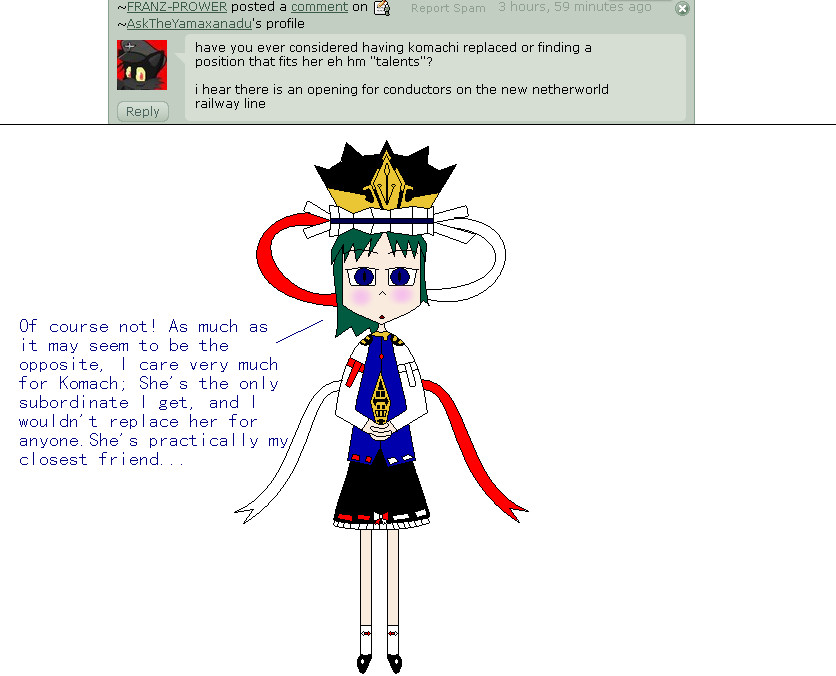Answer 20 by AskTheYamaxanadu on DeviantArt