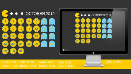 October Pac-Man calendar