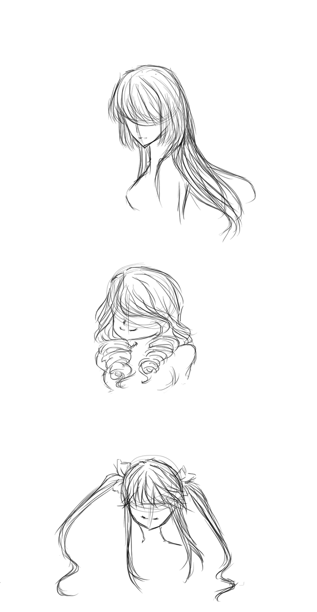 Long Anime Hairstyles Sketchy Tutorials By Cheezdoodles On Deviantart