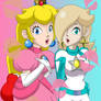 Blowing flying Kisses with Peach and Rosalina