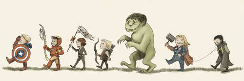 Avengers on Parade (RIP Maurice Sendak)